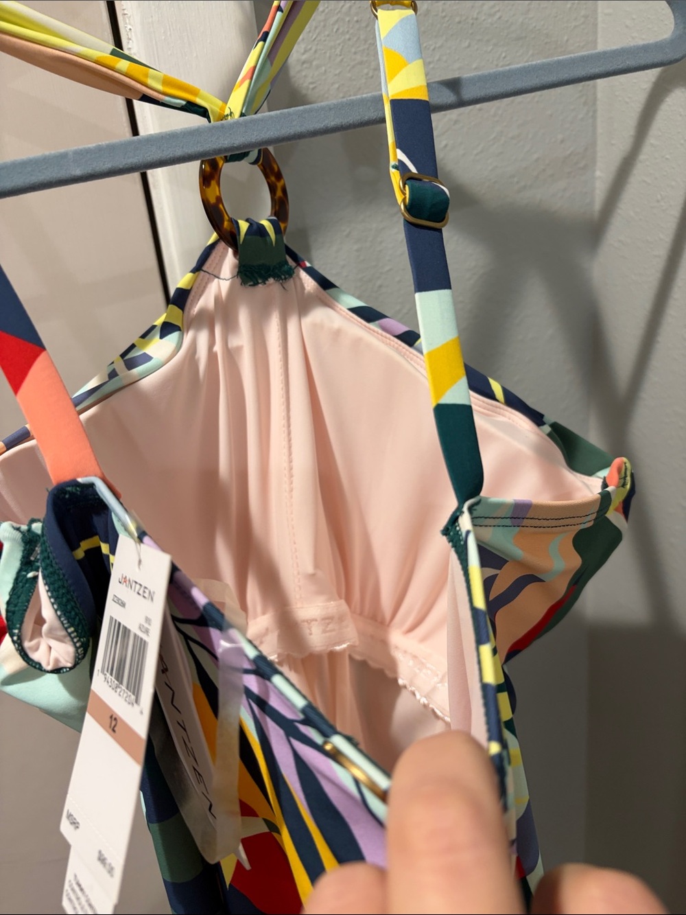 Jantzen Tropical Multi-Color One-Shoulder One-Piece Swimsuit - Picture 7 of 7